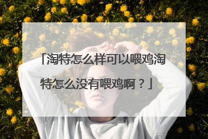 淘特怎么样可以喂鸡淘特怎么没有喂鸡啊?