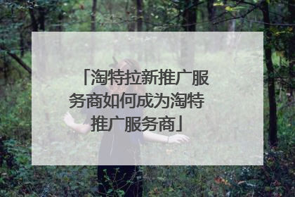 淘特拉新推广服务商如何成为淘特推广服务商