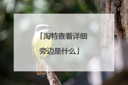 淘特查看详细旁边是什么