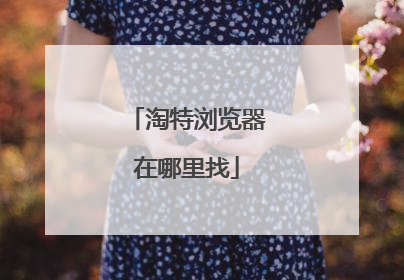 淘特浏览器在哪里找
