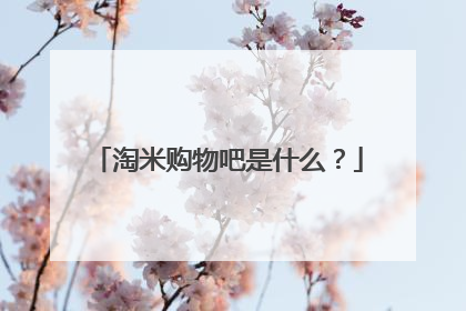 淘米购物吧是什么?