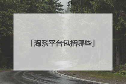 淘系平台包括哪些