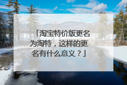 淘宝特价版更名为淘特，这样的更名有什么意义？