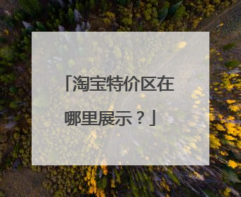 淘宝特价区在哪里展示?