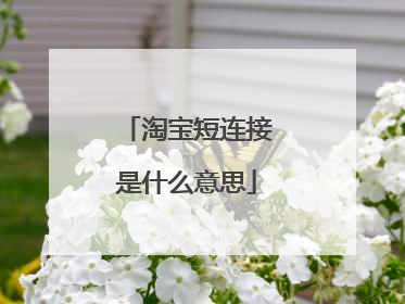 淘宝短连接是什么意思