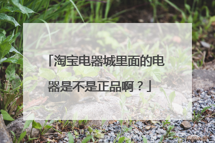 淘宝电器城里面的电器是不是正品啊?