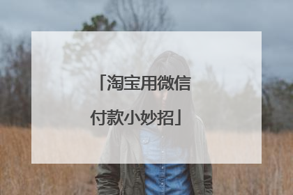 淘宝用微信付款小妙招