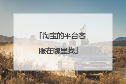淘宝的平台客服在哪里找