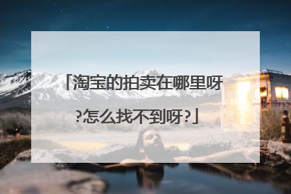 淘宝的拍卖在哪里呀?怎么找不到呀?