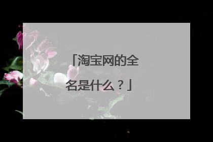淘宝网的全名是什么?