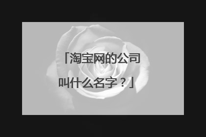 淘宝网的公司叫什么名字？