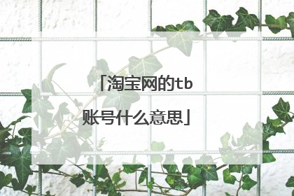 淘宝网的tb账号什么意思
