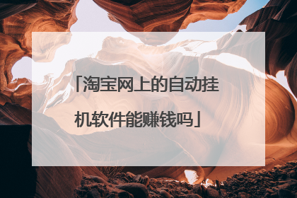淘宝网上的自动挂机软件能赚钱吗