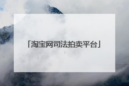 淘宝网司法拍卖平台