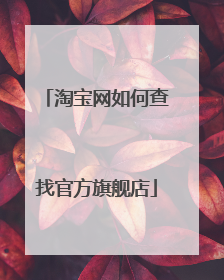 淘宝网如何查找官方旗舰店