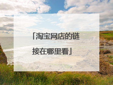 淘宝网店的链接在哪里看