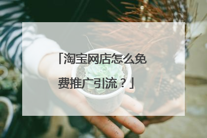 淘宝网店怎么免费推广引流?