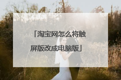 淘宝网怎么将触屏版改成电脑版