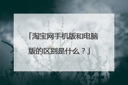 淘宝网手机版和电脑版的区别是什么?