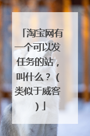 淘宝网有一个可以发任务的站,叫什么?(类似于威客)