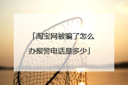 淘宝网被骗了怎么办报警电话是多少