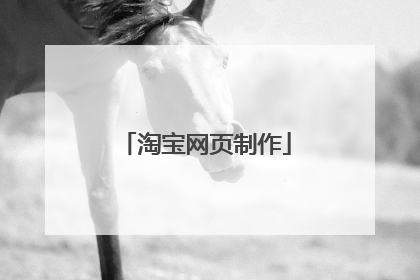 淘宝网页制作