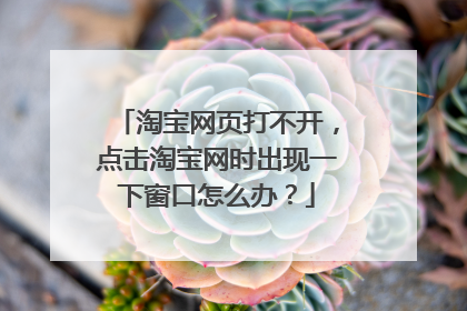 淘宝网页打不开,点击淘宝网时出现一下窗口怎么办?