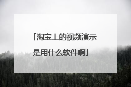 淘宝上的视频演示是用什么软件啊