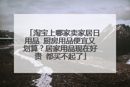 淘宝上哪家卖家居日用品 厨房用品便宜又划算？居家用品现在好贵 都买不起了