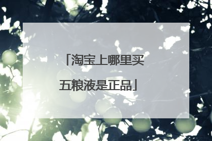 淘宝上哪里买五粮液是正品