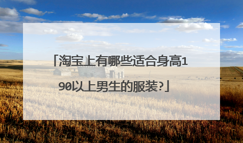 淘宝上有哪些适合身高190以上男生的服装?