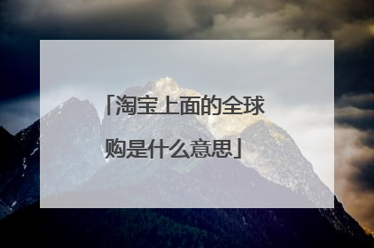 淘宝上面的全球购是什么意思