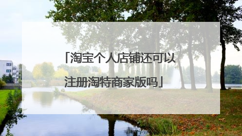 淘宝个人店铺还可以注册淘特商家版吗