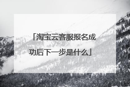 淘宝云客服报名成功后下一步是什么
