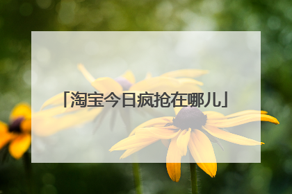 淘宝今日疯抢在哪儿