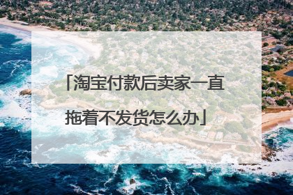 淘宝付款后卖家一直拖着不发货怎么办