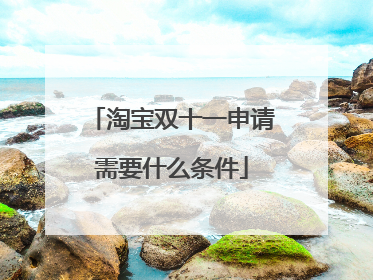 淘宝双十一申请需要什么条件