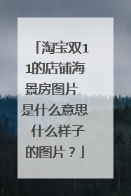 淘宝双11的店铺海景房图片 是什么意思 什么样子的图片?