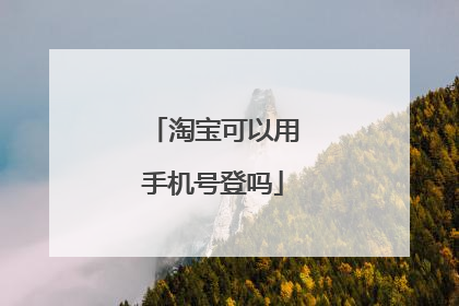 淘宝可以用手机号登吗