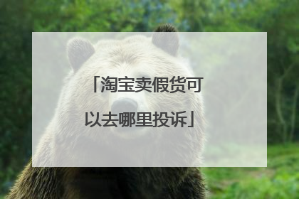 淘宝卖假货可以去哪里投诉
