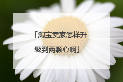淘宝卖家怎样升级到两颗心啊