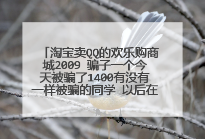 淘宝卖QQ的欢乐购商城2009 骗子一个今天被骗了1400有没有一样被骗的同学 以后在也不私下汇钱了