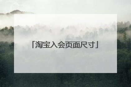 淘宝入会页面尺寸