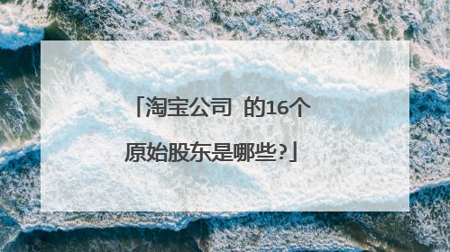淘宝公司 的16个原始股东是哪些?