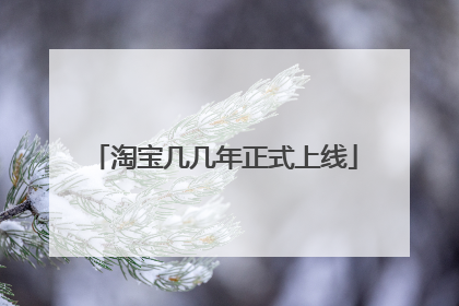 淘宝几几年正式上线
