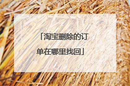 淘宝删除的订单在哪里找回