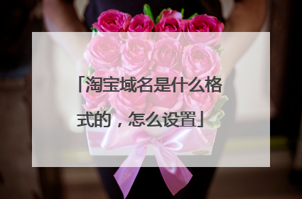淘宝域名是什么格式的,怎么设置