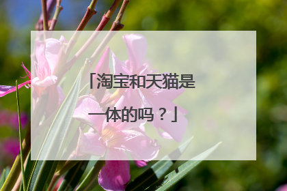 淘宝和天猫是一体的吗?