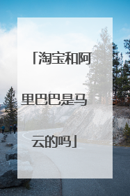 淘宝和阿里巴巴是马云的吗