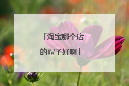 淘宝哪个店的帽子好啊